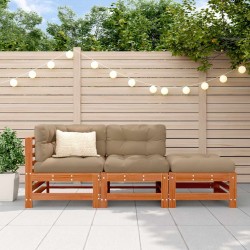 Unité de canapé sectionnel 3 Pièce Brun Ciré Pin massif 553931553931