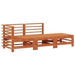 Unité de canapé sectionnel 3 Pièce Brun Ciré Pin massif 553931553931