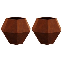 Jardinière 2 pcs Rouillé 75 x 75 x 60 cm 553938553938
