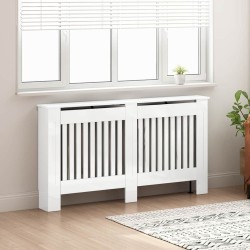 Cache-Radiateur Blanc brillant 152 x 19 x 81,5 cm 553939553939