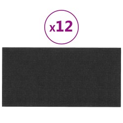 Tête de lit murale 12 pcs Noir 60 x 30 cm tissu 553940553940