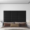Tête de lit murale 12 pcs Noir 60 x 15 cm tissu 553942553942