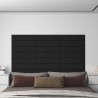 Tête de lit murale 12 pcs Noir 60 x 15 cm tissu 553943553943