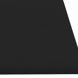 Tête de lit murale 12 pcs Noir 60 x 15 cm tissu 553943553943
