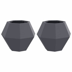 Jardinière 2 pcs Anthracite 50 x 50 x 40 cm Acier 553947553947