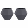 Jardinière 2 pcs Anthracite 50 x 50 x 40 cm Acier 553947553947