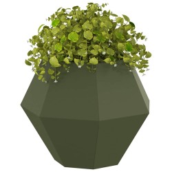 Jardinière 2 pcs Vert olive 50 x 50 x 40 cm Acier 553949553949
