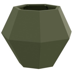 Jardinière 2 pcs Vert olive 50 x 50 x 40 cm Acier 553949553949