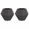 Jardinière 2 pcs Noir 50 x 50 x 40 cm Acier 553952553952