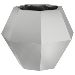 Jardinière 2 pcs Argent 50 x 50 x 40 cm Acier galvanisé 553953553953
