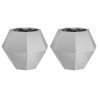 Jardinière 2 pcs Argent 50 x 50 x 40 cm Acier inoxydable 553954553954