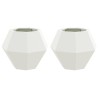 Jardinière 2 pcs Blanc 50 x 50 x 40 cm Acier 553960553960