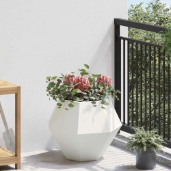 Jardinière 2 pcs Blanc 50 x 50 x 40 cm Acier 553960553960