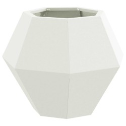 Jardinière 2 pcs Blanc 50 x 50 x 40 cm Acier 553960553960