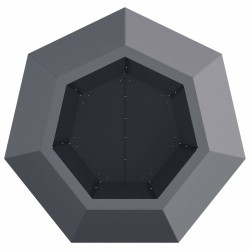 Jardinière Anthracite 50 x 50 x 40 cm Acier 553963553963