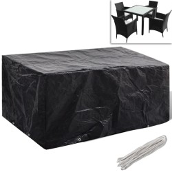 Housses de salon de jardin 2 pcs Rotin 8 œillets 180 x 140 cm 553976553976
