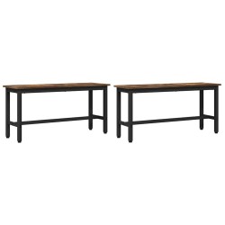 Banc de salle à manger 2 pcs Chêne fumé 100 x 32,5 x 48,5 cm 553978553978