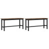 Banc de salle à manger 2 pcs Chêne fumé 100 x 32,5 x 48,5 cm 553978553978
