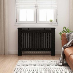 Cache-Radiateur Chêne noir 112 x 19 x 81,5 cm Bois d'ingénierie 553982553982