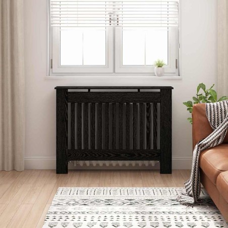 Cache-Radiateur Chêne noir 112 x 19 x 81,5 cm Bois d'ingénierie 553982553982