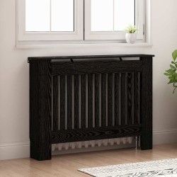 Cache-Radiateur Chêne noir 112 x 19 x 81,5 cm Bois d'ingénierie 553982553982