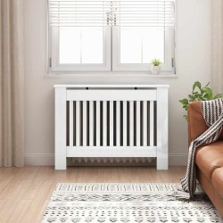 Cache-Radiateur Blanc brillant 112 x 19 x 81,5 cm 553983553983
