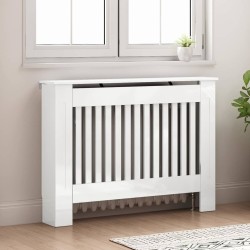 Cache-Radiateur Blanc brillant 112 x 19 x 81,5 cm 553983553983
