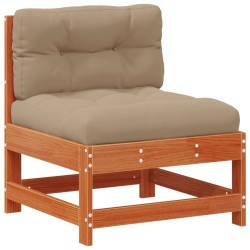 Sofa de jardin milieu Bois de pin massif Brun cire 553986553986