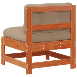 Sofa de jardin milieu Bois de pin massif Brun cire 553986553986