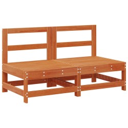 Sofa de jardin milieu Bois de pin massif Brun cire 553987553987