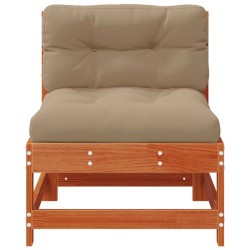 Sofa de jardin milieu Bois de pin massif Brun cire 553987553987