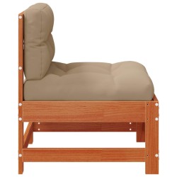 Sofa de jardin milieu Bois de pin massif Brun cire 553987553987