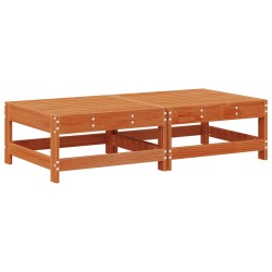 Repose-pieds de jardin Bois de pin massif Brun cire 553993553993