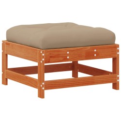 Repose-pieds de jardin Bois de pin massif Brun cire 553993553993