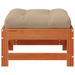 Repose-pieds de jardin Bois de pin massif Brun cire 553993553993