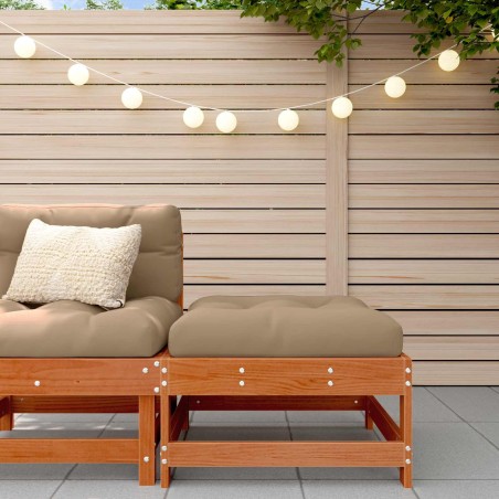 Repose-pieds de jardin avec coussin Bois de pin massif 553994553994