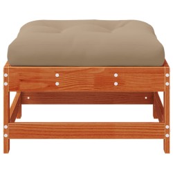 Repose-pieds de jardin avec coussin Bois de pin massif 553994553994