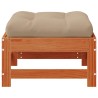 Repose-pieds de jardin avec coussin Bois de pin massif 553994553994