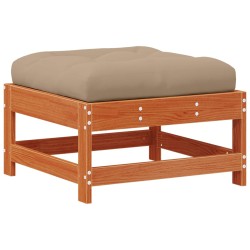 Repose-pieds de jardin avec coussin Bois de pin massif 553994553994