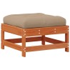Repose-pieds de jardin avec coussin Bois de pin massif 553994553994