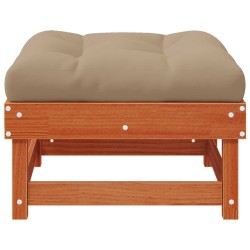 Repose-pieds de jardin Pin massif Brun Ciré 553997553997