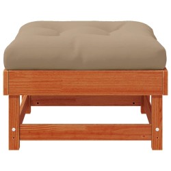 Repose-pieds de jardin Pin massif Brun Ciré 553997553997