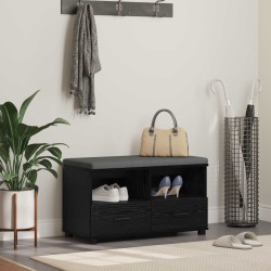 Banc d'entrée avec coussin Chêne Noir 80 x 38 x 46 cm 554033554033