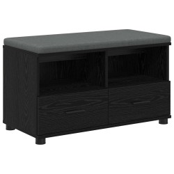 Banc d'entrée avec coussin Chêne Noir 80 x 38 x 46 cm 554033554033