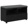 Banc d'entrée avec coussin Chêne Noir 80 x 38 x 46 cm 554033554033