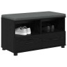 Banc d'entrée avec coussin Chêne Noir 80 x 38 x 46 cm 554033554033