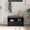 Banc d'entrée avec coussin Chêne Noir 80 x 38 x 46 cm 554033554033