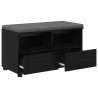 Banc d'entrée avec coussin Chêne Noir 80 x 38 x 46 cm 554033554033