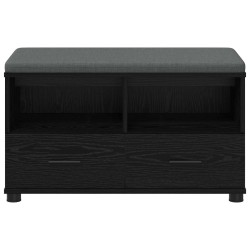 Banc d'entrée avec coussin Chêne Noir 80 x 38 x 46 cm 554033554033