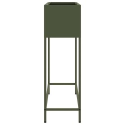 Bac de jardin surélevé Vert olive 100 x 26 x 82 cm Acier 554034554034